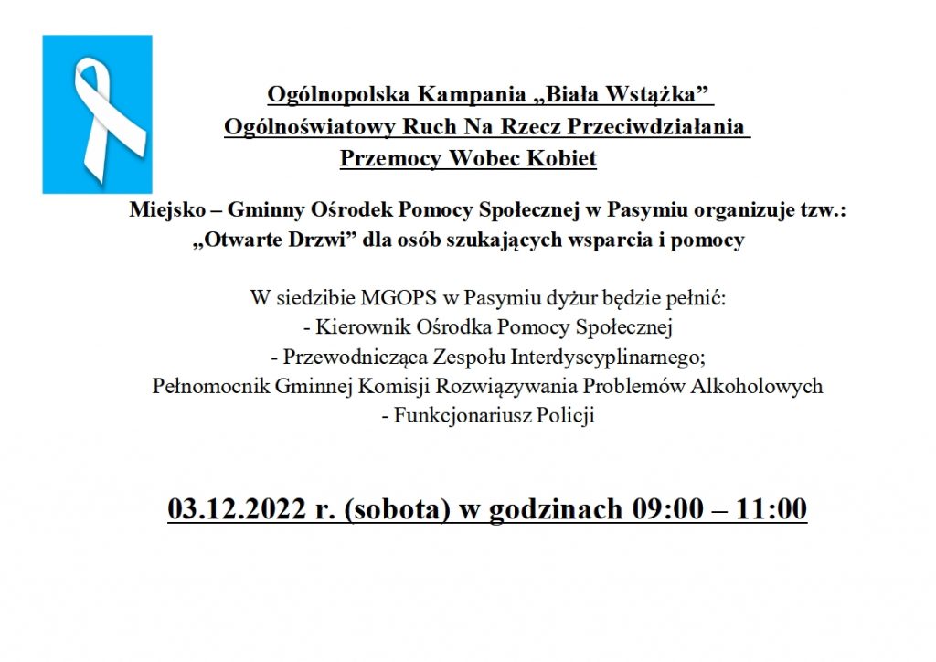 Ogolnopolska-Kampania-2022-1024x724 Ogólnopolska Kampania „Biała Wstążka”  Ogólnoświatowy Ruch Na Rzecz Przeciwdziałania Przemocy Wobec Kobiet